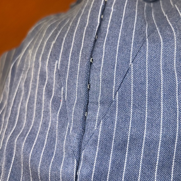 Striped folded v-neck corset tube top - Picture 3 of 5